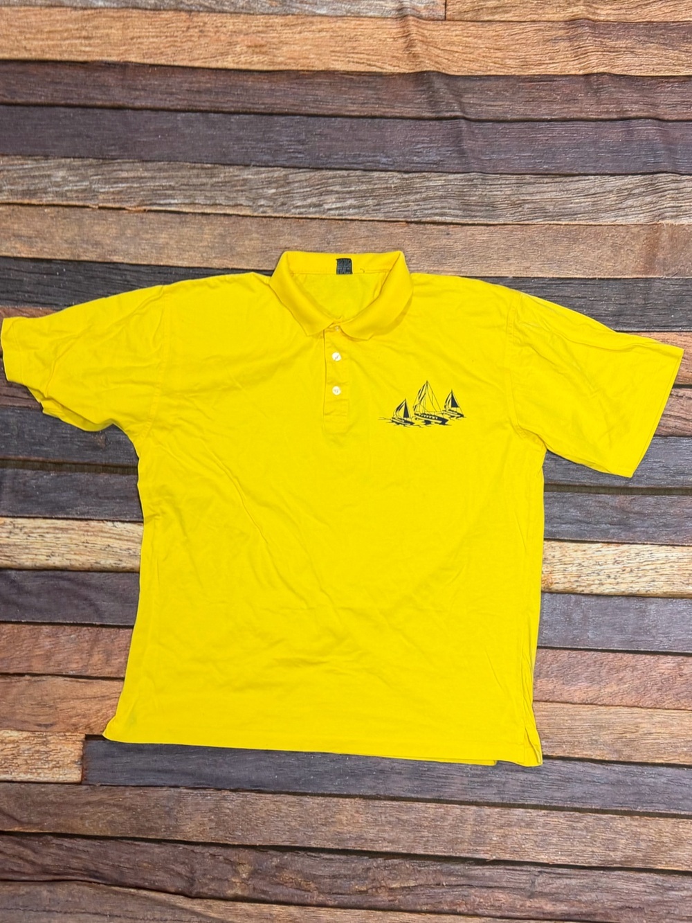 Vintage Sailing Tourism Travel Beach 1990s Polo Beach Summer Shirt Large